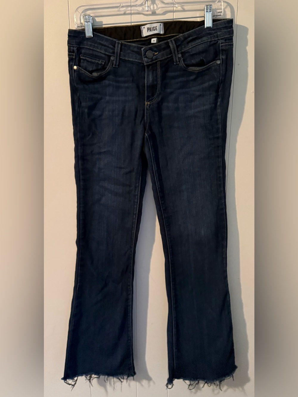 Paige Denim Skyline Bootcut Jeans Raw Hem in Vista, Size 28